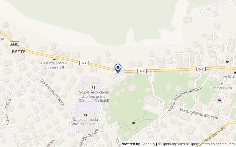 Carte du secteur : Via U. Cerletti, 2, 23022 Chiavenna SO, Italia, 23022, Chiavenna, Sondrio