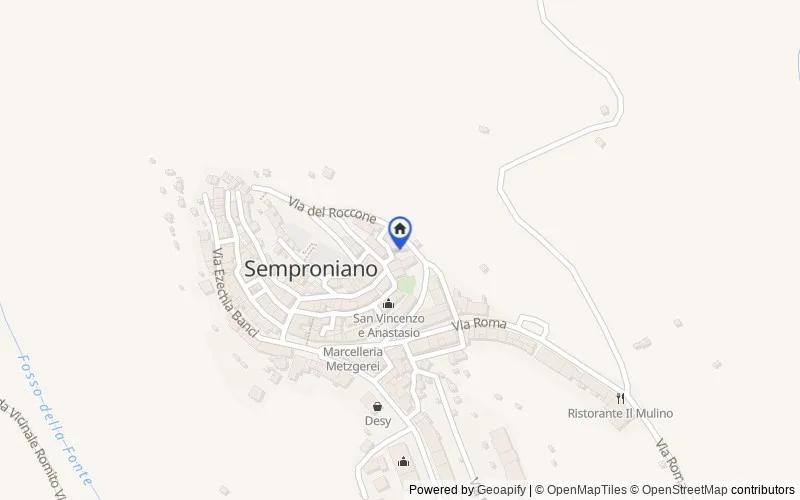 Mappa della zona: Via Del Roccone, 19, 58055 Semproniano GR, Italia, Semproniano, Grosseto