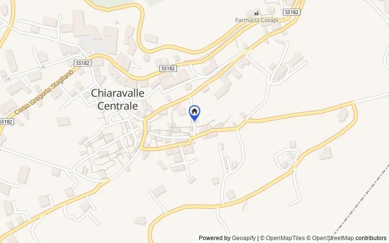 Carte du secteur : Via Salita Vignale, 87, 88064, Chiaravalle Centrale, Catanzaro
