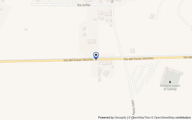 Carte du secteur : Via del Fosso Vecchio, Cascina PI, Italia, Cascina, Pisa