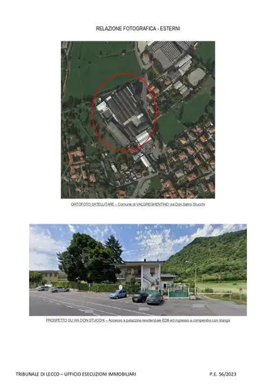 Proprietà Piena. VALGREGHENTINO Via Don Satiro Stucchi 31-33 complesso produttivo dismesso destinato a conversione in area residenziale con verde di mitigazione;composto da:uffici;magazzino nastri;edificio con officina, spogliatoi e uffici;edificio per produzione meccanica con parcheggio,rifornimento gasolio e produzione;edifico adibito a controllo qualità con uffici e spogliatoi;mensa con cucina,spogliatoi e terrazza; magazzino;edificio adibito a produzione;edificio ex refettorio con casa del custode.