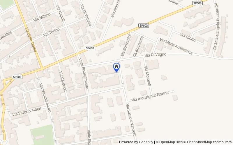 Map of the area: Via Sacco e Vanzetti, 4, 74021 Carosino TA, Italia, Carosino, Taranto