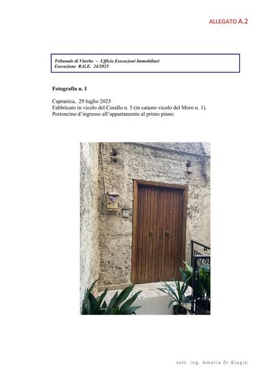 Diritti di proprietà pari all’intero degli esecutati su appartamento sito...