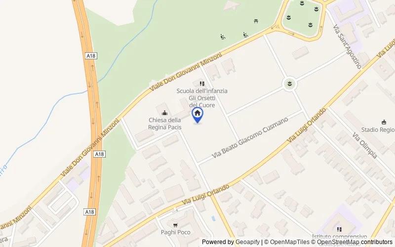 Map of the area: Via Regina Pacis, 6/A, 95014, Giarre, Catania