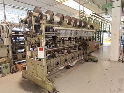 (Lotto n.21) Telaio Karl Mayer mod. RE4 N matr. 37867 (rif.8) completo di 12 bobine