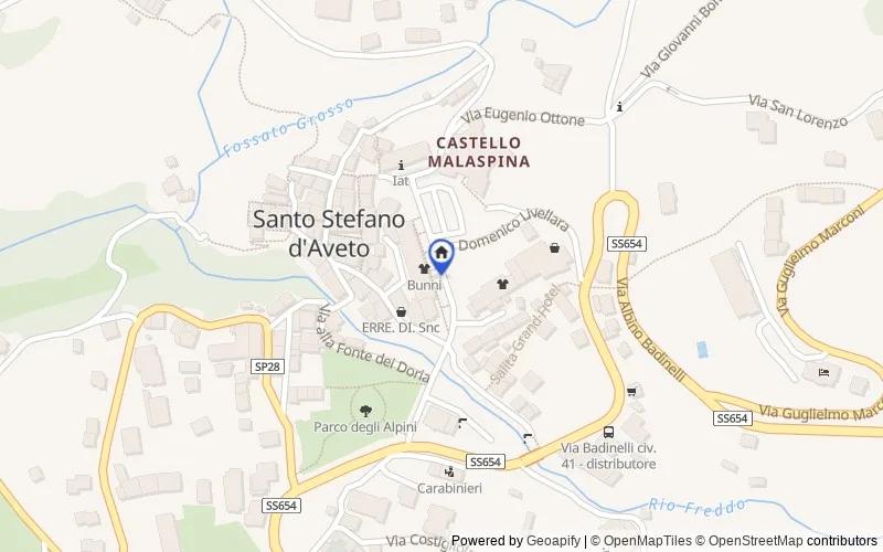 Map of the area: Viale Emanuele Razzetti, 16049 Santo Stefano d'Aveto GE, Italia, Santo Stefano d'Aveto, Genova