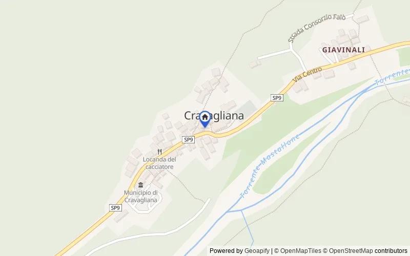 Mappa della zona: Cravagliana, 13020, Cravagliana, Vercelli