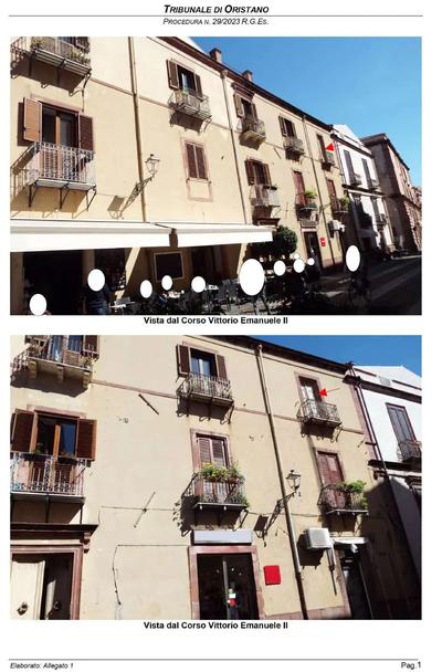 LOTTO 2 Diritto di piena proprietà sull’appartamento di civile abitazione ubicato in Bosa, Corso Vittorio Emanuele II n. 77, piano 2 e 3, censito al Catasto Fabbricati al Foglio 37, Particella 792, Subalterno 6, Categoria A3, Classe 1, Consistenza 5,5 vani, totale 175 mq, Rendita Catastale € 136,34, composto da ingresso, sala da pranzo, cucinino, bagno, disimpegno, due camere, balcone, meglio descritto nella relazione di stima in atti. 