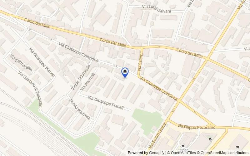 区域地图：Via Giuseppe Cirincione, 83, 90124 Palermo PA, Italia, 90124, Palermo, Palermo