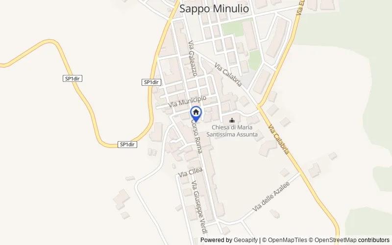 Mappa della zona: via Roma, snc, 89010, Terranova Sappo Minulio, Reggio di Calabria