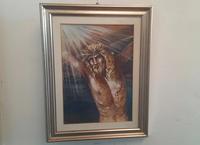 (Lotto n.4) - Opera con cornice raffigurante Cristo in...