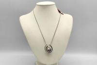 Collana in oro bianco, brillanti e perla (lotto 401)