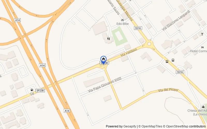 Carte du secteur : Via Valdaso, Pedaso FM, Italia, 63827, Pedaso, Fermo