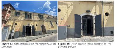 l’unità immobiliare  è composta da un unico locale negozio di circa 16,00 mq, al cui interno è ricavato un piccolo WC di circa 1,85 mq. Completa il negozio il soppalco esteso per circa 13,00 mq (h max = 1,80 m) cui si giunge attraverso piccola scala in legno. La pavimentazione del locale terraneo è in mattonelle ceramiche mentre quella del soppalco è in doghe di legno. Le pareti sono intonacate e tinteggiate ed il succielo presenta controsoffittatura in cartongesso.