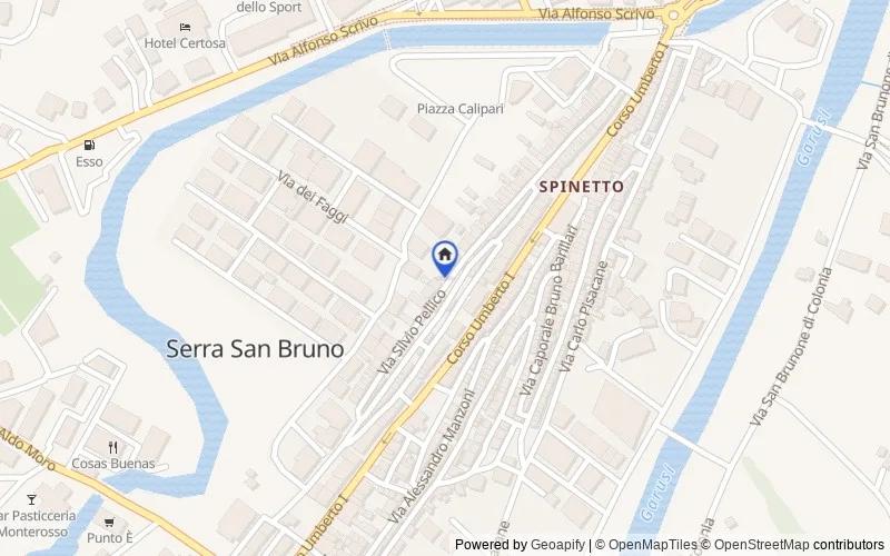 Karte der Umgebung: via Silvio Pellico, 76, 89822, Serra San Bruno, Vibo Valentia