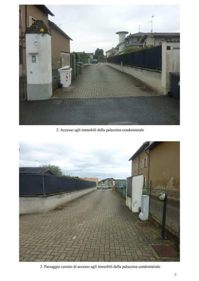 Appartamento al primo piano di una palazzina di tre piani fuori terra con annessi autorimessa al piano interrato e posto auto al piano terra del cortile condominiale. All'appartamento, composto da un soggiorno con angolo cottura, da una camera e da un bagno, si accede dal pianerottolo (sub. 2 comune ai sub 5, 6 e 7) del vano scala dotato di ascensore. L’autorimessa (sub. 12) ed il posto auto (sub. 18) 