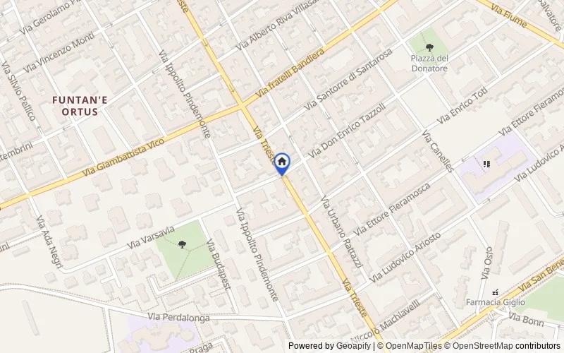 Mapa de la zona: Via Trieste, 16 , 09045, Quartu Sant'Elena, Cagliari