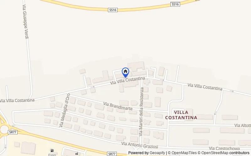 区域地图：Via Villa Costantina, 111, 60025 Loreto AN, Italia, Loreto, Ancona