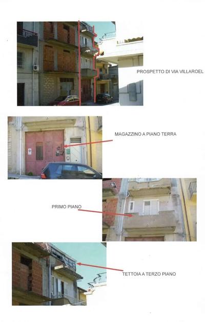 Intero appartamento posto al primo piano ad uso civile abitazione sito nel Comune di Niscemi Via Villaroel n. 12, censita al Catasto al N.C.E.U. foglio di mappa n. 50, particella n. 623 sub 3 – Cat. A/4 – classe 3 – consistente in 3,5 vani – rendita € 75,00 mq