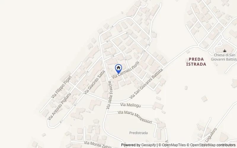 Mapa de la zona: Via Carmelo Floris, 5, 08100 Nuoro NU, Italia, Oliena, Nuoro