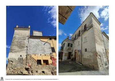Abitazione di tipo economico situata nella frazione Piano Grande di Torricella Sicura in edificio aggregato del tipo plurifamiliare con ingresso principale da via Largo della Chiesa n.8, piano T-1-2-3 composto da cantina al piano terra, abitazione al piano 1,2,3 e balconi e terrazzi al piano 2,3 per totali mq 186,25, identificato in catasto fabbricati del Comune di Torricella Sicura fg. 43 particella 17 sub 6 cat. A/3, Cl.3, consistenza 7, superficie catastale 190 mq rendita 267,52. 