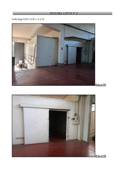 CELLA FRIGO 8,20 x 9,30 x h 3,10 (lotto n.13 perizia n.1)