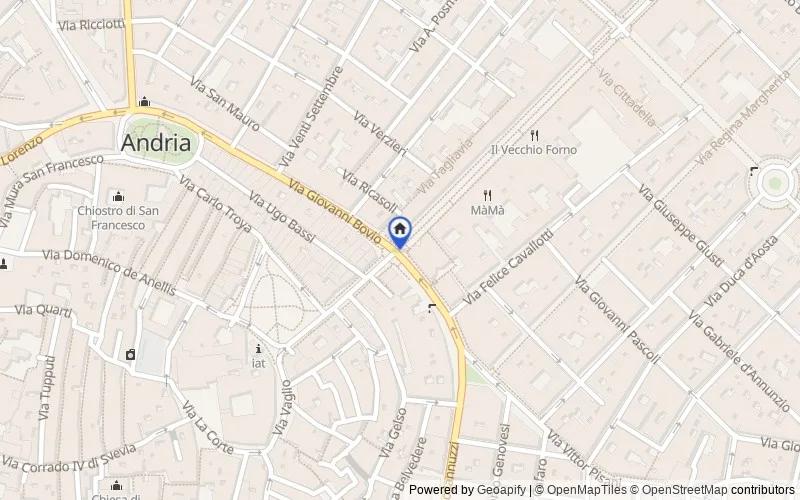 Mappa della zona: frazione Chiusolillo, via Lagnone di Santa Croce, 281, 70031, Andria, Barletta-Andria-Trani