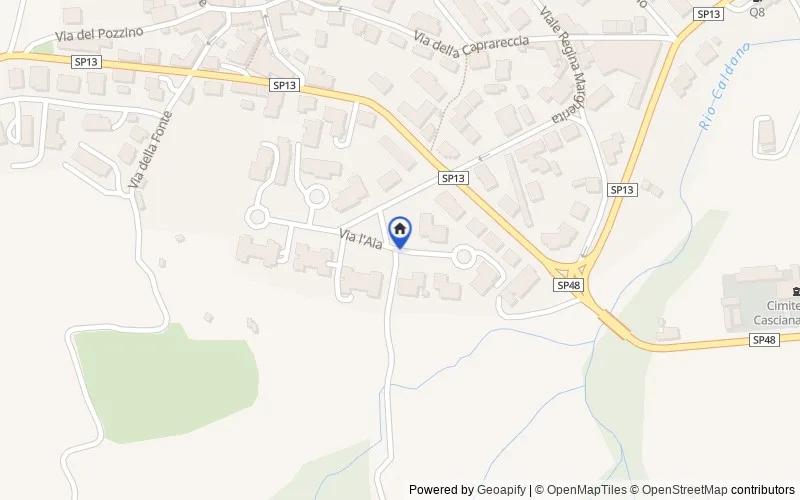Carte du secteur : Località Momte all'Aia a valle di Quaderna, 56035, Casciana Terme Lari, Pisa