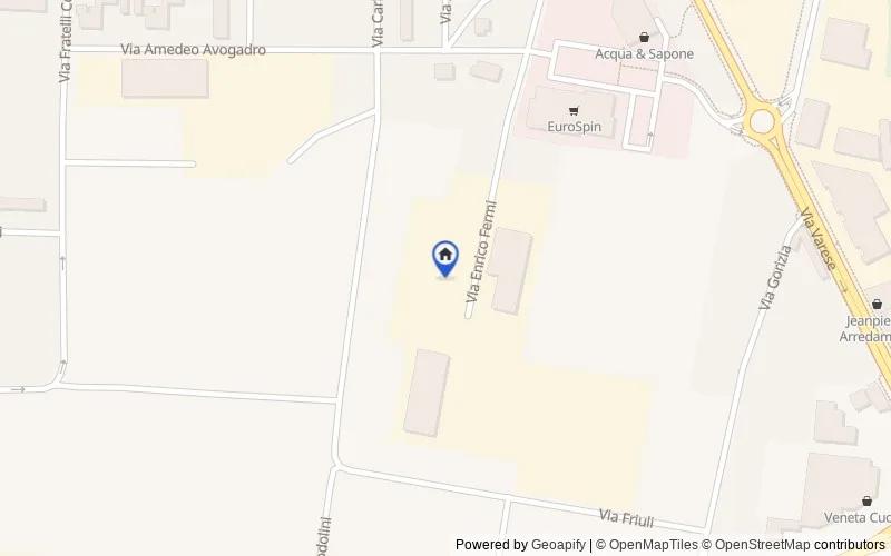 Mappa della zona: Via Enrico Fermi, 25, 21047 Saronno VA, Italia, Saronno, Varese