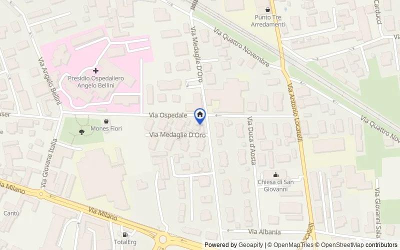 Mappa della zona: Via Ospedale, 18, 21019 Somma Lombardo VA, Italia, Somma Lombardo, Varese