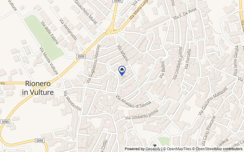 区域地图：Vicolo II Caracciolo, 85028 Rionero In Vulture PZ, Italia, Rionero in Vulture, Potenza