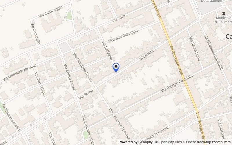 Mappa della zona: Via Roma, Calimera LE, Italia, Calimera, Lecce