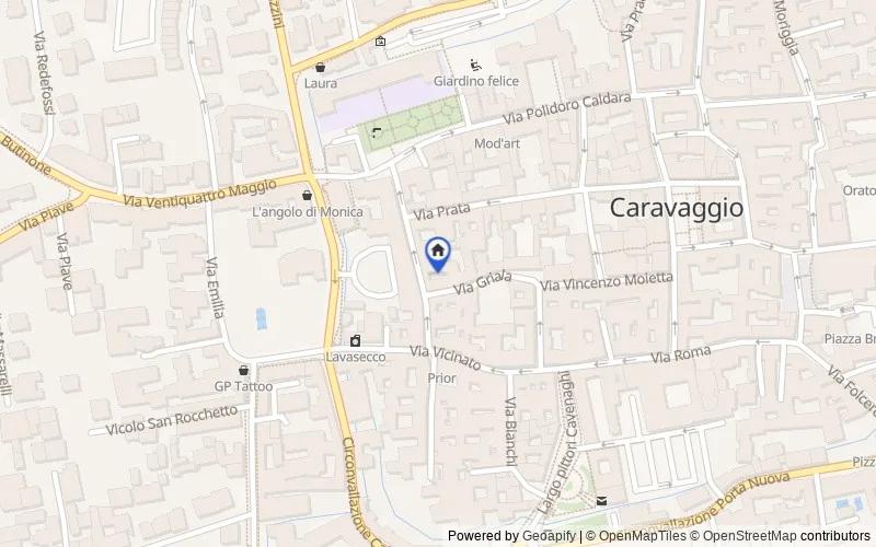 Mappa della zona: Via Griala, 26, 24043 Caravaggio BG, Italia, Caravaggio, Bergamo
