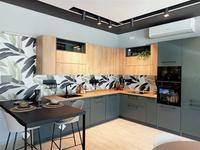 Cucina black green completa di elettrodomestici
