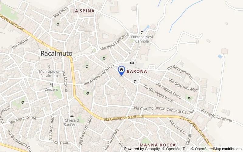 Mappa della zona: Via Stazione, 92020, Racalmuto, Agrigento