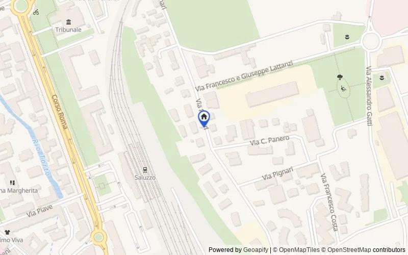Karte der Umgebung: Via Pignari, 30, 12037 Saluzzo CN, Italia, 12037, Saluzzo, Cuneo
