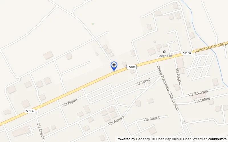 Mappa della zona: Cropani Marina, 88050, Cropani, Catanzaro