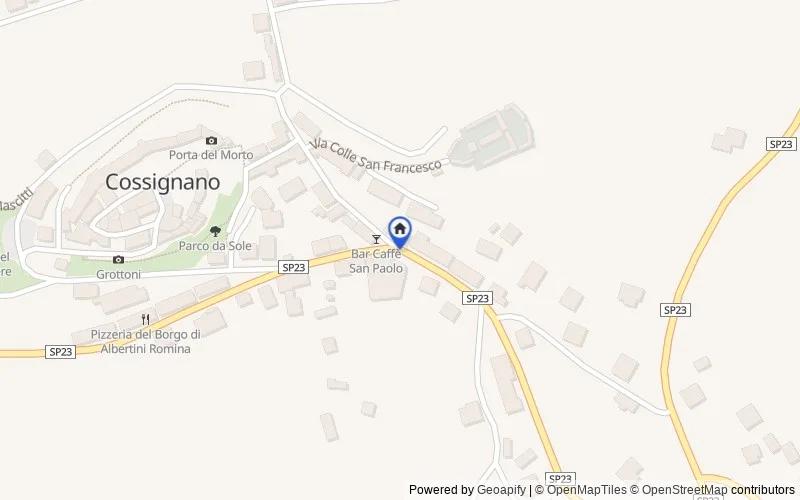 Carte du secteur : Via nd, 63030, Cossignano, Ascoli Piceno