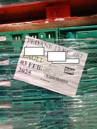 n.7 pallets di cagliata di bufala congelata, come da...