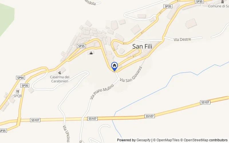 区域地图：San Fili, 87037, San Fili, Cosenza