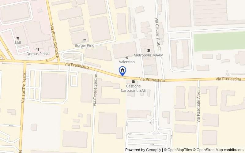 Map of the area: VIA PRENESTINA, 00155, Roma, Roma