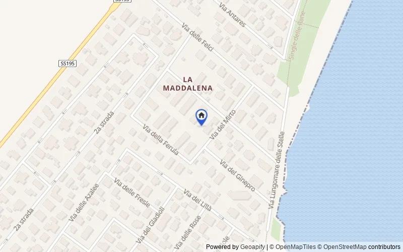 Carte du secteur : Via Mirto, 18, 09012 La Maddalena CA, Italia, 09012, Capoterra, Cagliari