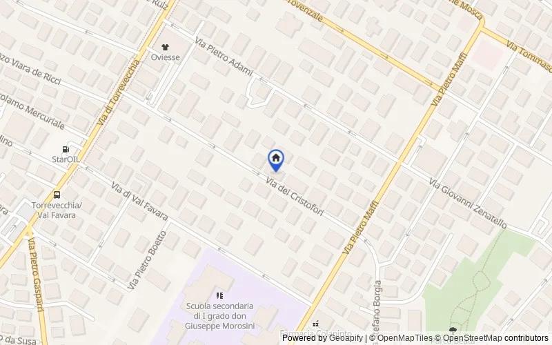 Mappa della zona: Via dei Cristofori, 34, 00168 Roma RM, Italia, Roma, Roma
