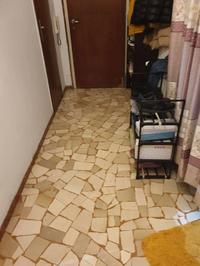 Appartamento in sufficiente stato di manutenzione, ubicato al secondo piano di un fabbricato composto da cinque piani ad uso residenziale, costruito nel 1962; l’unità è composta da un ingresso, un piccolo ripostiglio, un soggiorno, una cucina, un servizio igienico, due camere e un piccolo terrazzino; abitato dall’esecutato.