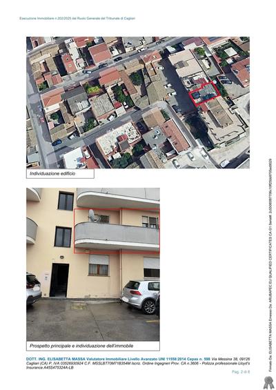 Lotto Unico: Quota pari a 1/1 del diritto di proprietà dell'immobile censito al N.C.E.U. al Fg. 41, part. 286, sub. 10 (appartamento al, piano primo, categoria A/2, classe 4, consistenza 5 vani, superficie catastale totale mq. 91, rendita catastale Euro 361,52) e sub. 17 (posto auto categoria C/6, classe 1, consistenza e superficie catastale totale mq. 11, rendita catastale Euro 17,61), facenti parte del maggior fabbricato, sito in Vicolo I San Salvatore 15 del medesimo Comune