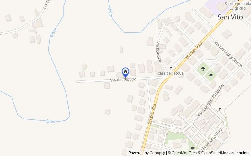 Mappa della zona: Via del Pioppo, 47822 San Vito RN, Italia, Santarcangelo di Romagna, Rimini