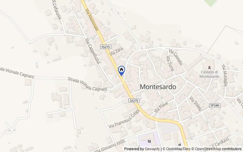Mappa della zona: 73031 Montesardo LE, Italia, Alessano, Lecce