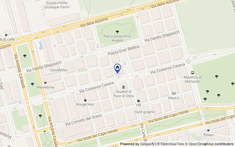 Map of the area: Via Costanzo Casana, 86, 00121 Lido di Ostia RM, Italia, 00121, Roma, Roma