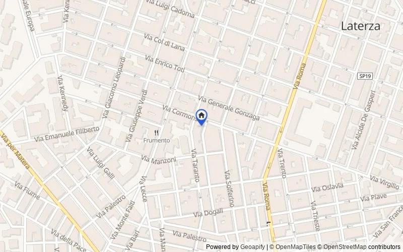 Mappa della zona: via Cormons 32, Laterza, Taranto