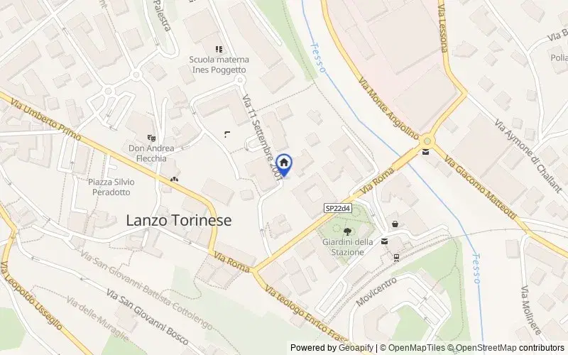 Mappa della zona: Via 11 Settembre 2001, 10074 Lanzo Torinese TO, Italia, Lanzo Torinese, Torino